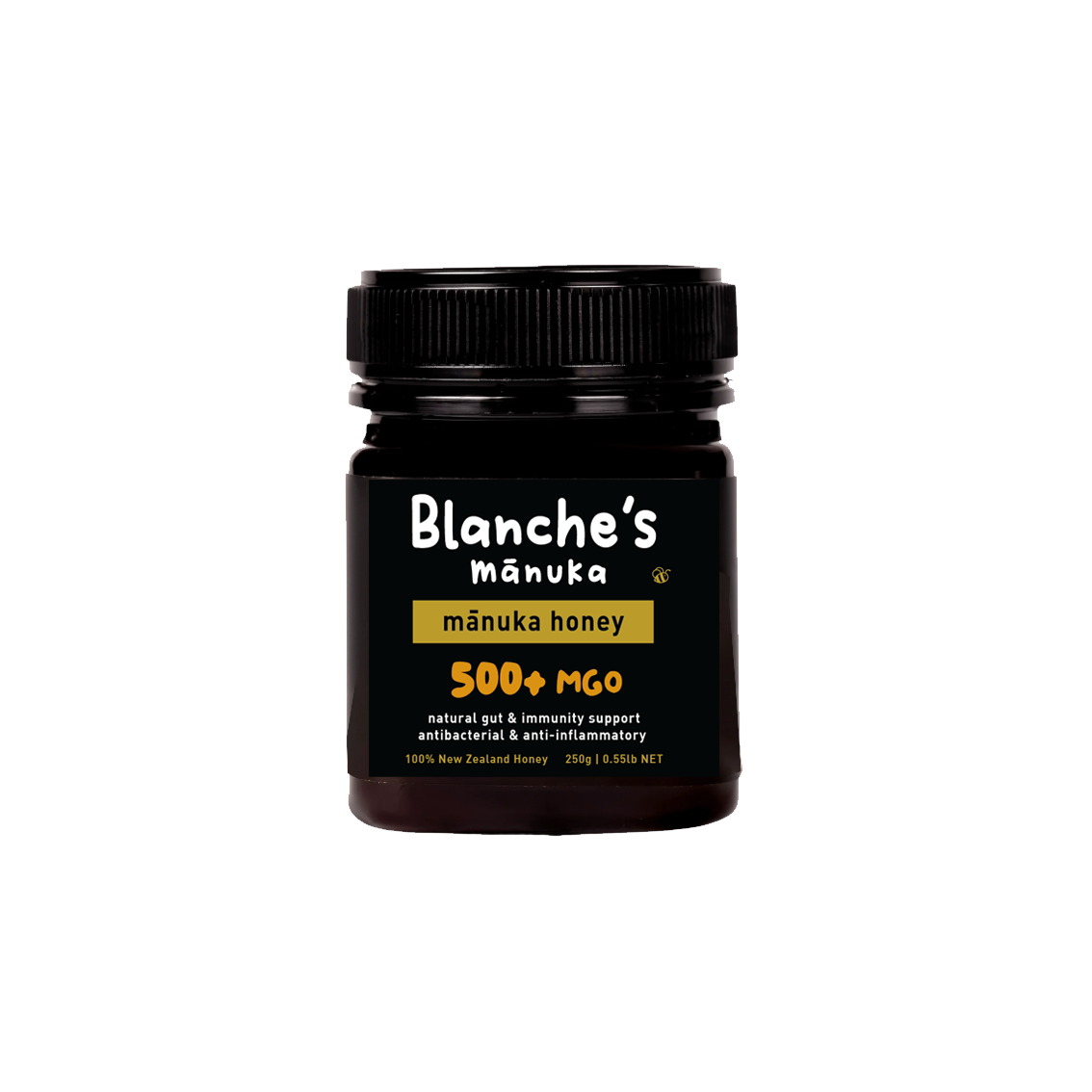 Blanche's Manuka 500+MGO Manuka Honey 250g Jar